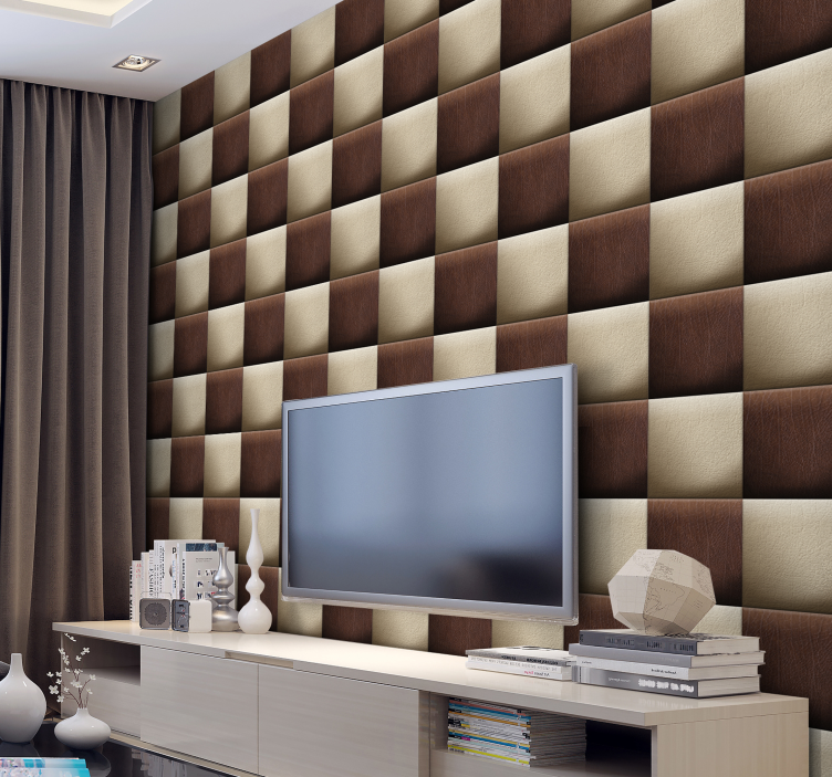 Desen duvar kağıdı - çikolata satranç tahtası - TenStickers