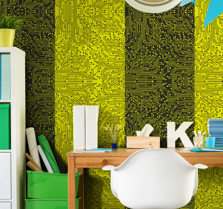 Devre karmaşıklığı soyut duvar kağıdı - TenStickers