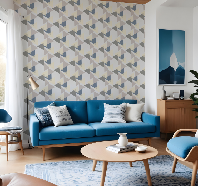 Dikey üçgenler modern duvar kağıdı - TenStickers