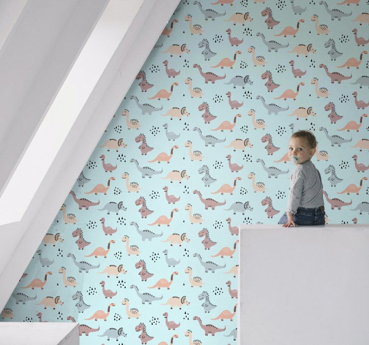 Dinozor oyun alanı dinozorlar duvar kağıdı - TenStickers