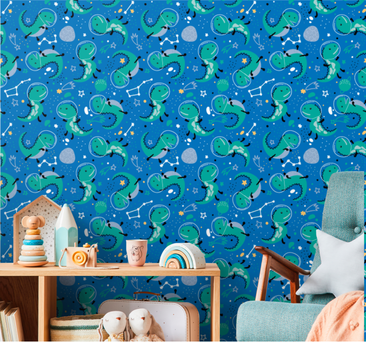 Dinozor takımyıldızı dinozorlar duvar kağıdı - TenStickers