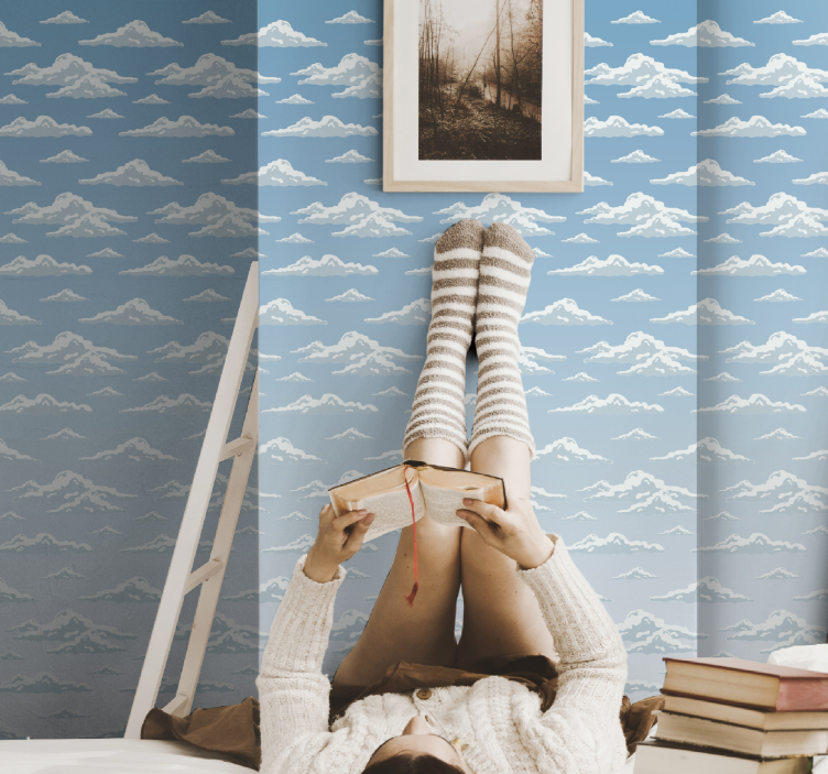 Duvar kağıdı bulutlar soyut duvar kağıdı - TenStickers