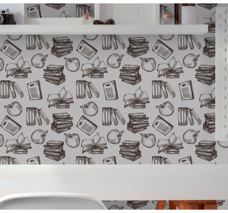 Edebi taslak harfler duvar kağıdı - TenStickers