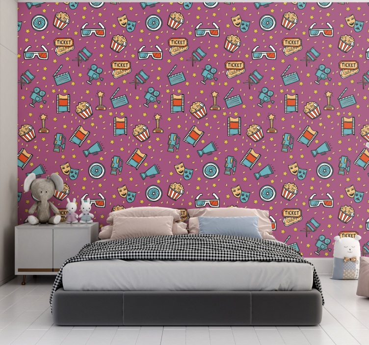 Film gecesi - kız çocuk duvar kağıdı - TenStickers