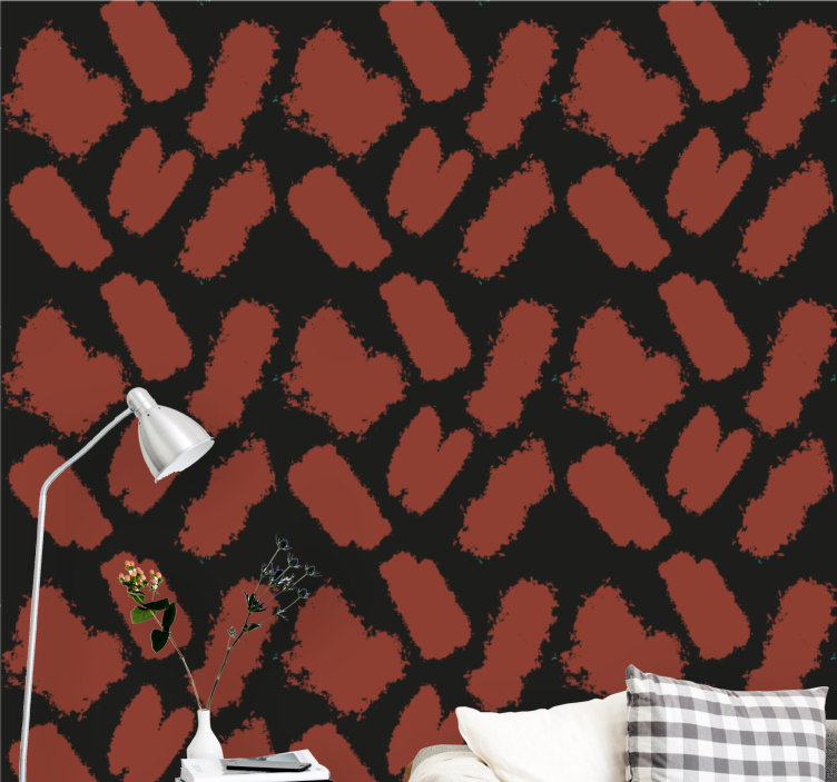 Fırça darbesi dokusu geometrik duvar kağıdı - TenStickers