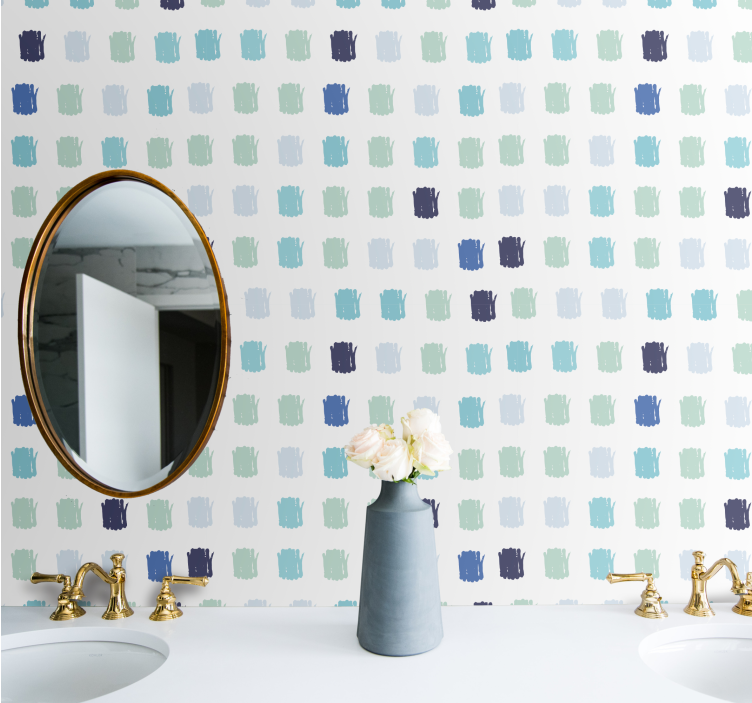 Fırça darbesi noktaları lekeli duvar kağıdı - TenStickers