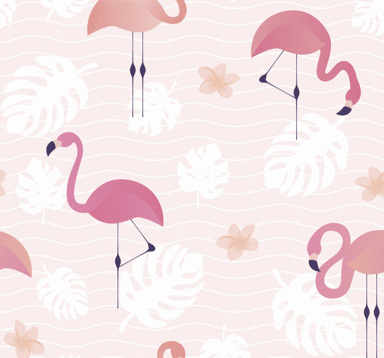 Flamingo huddle hayvan duvar kağıdı - TenStickers