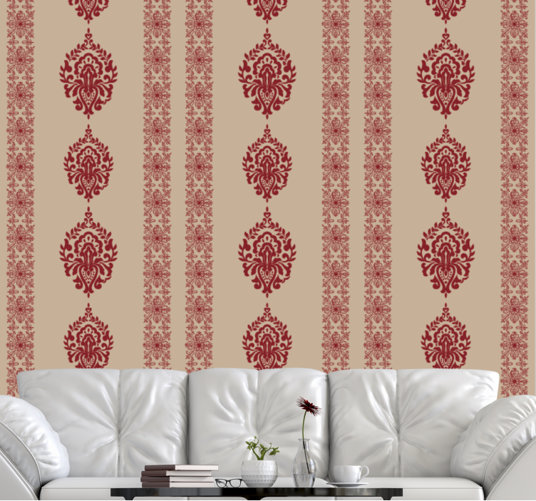 Fransız il bej desen duvar kağıdı - TenStickers