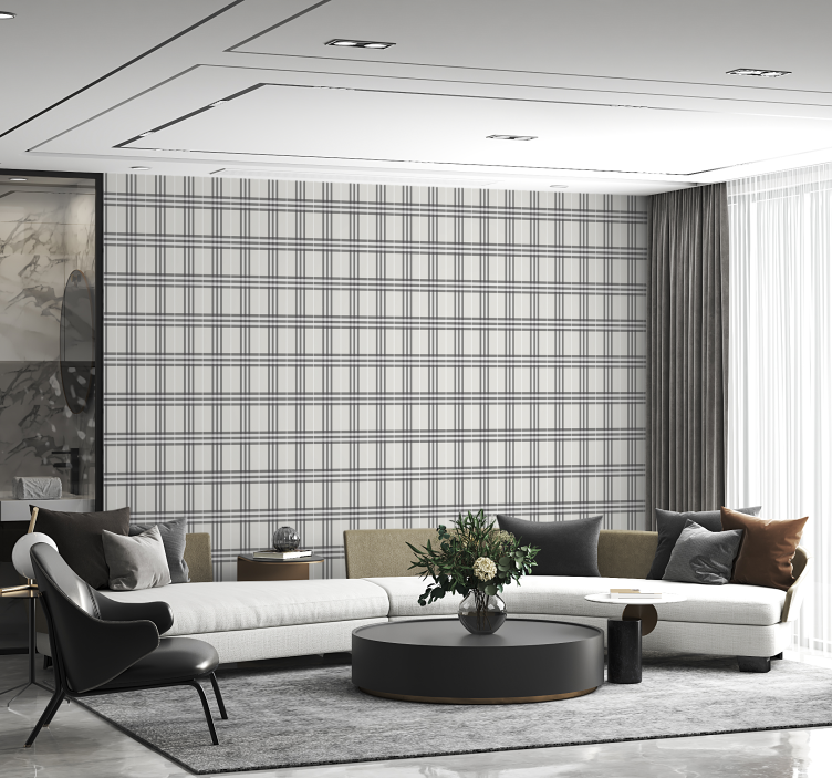 Geçmeli desen kare duvar kağıdı - TenStickers