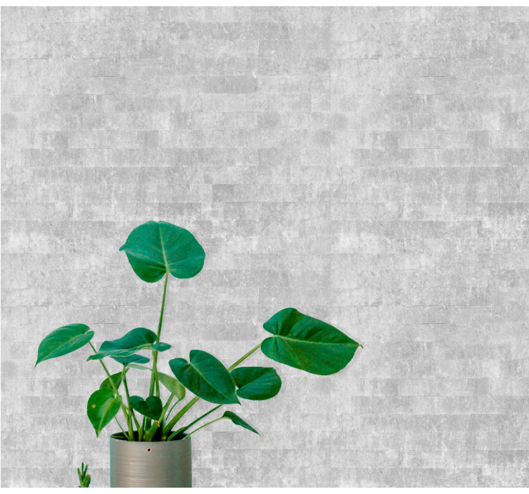 Gri tuğla desen eskimiş duvar kağıdı - TenStickers