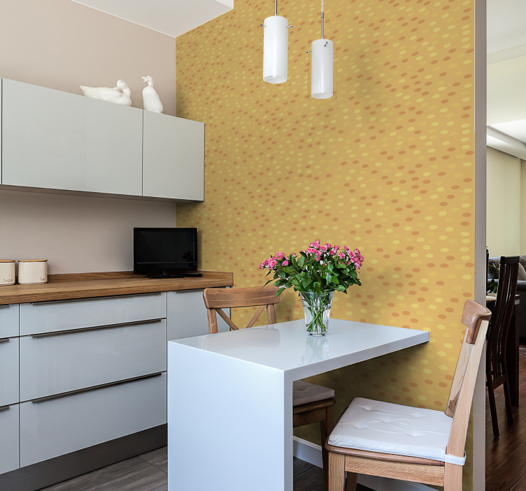 Güneşli nokta deseni lekeli duvar kağıdı - TenStickers