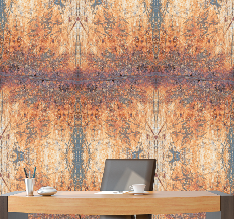 Kahverengi ve gri beton desen duvar kağıdı - TenStickers