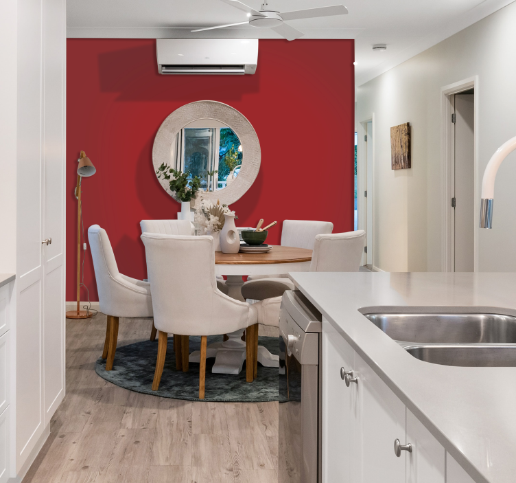 Duvar için kırmızı renkli duvar kağıdı - TenStickers