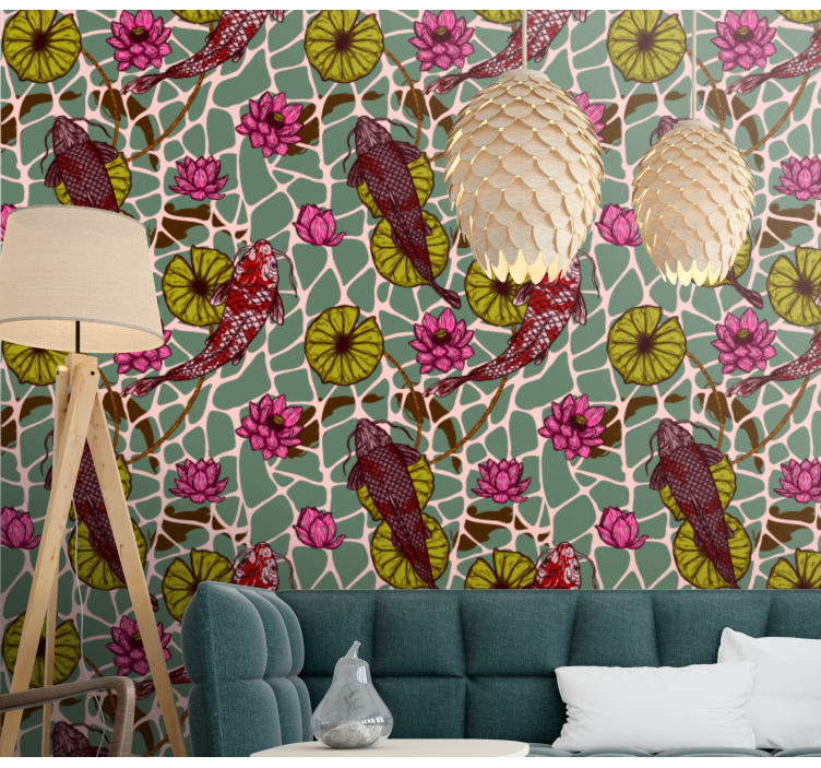 Koi balığı hayvan duvar kağıdı - TenStickers