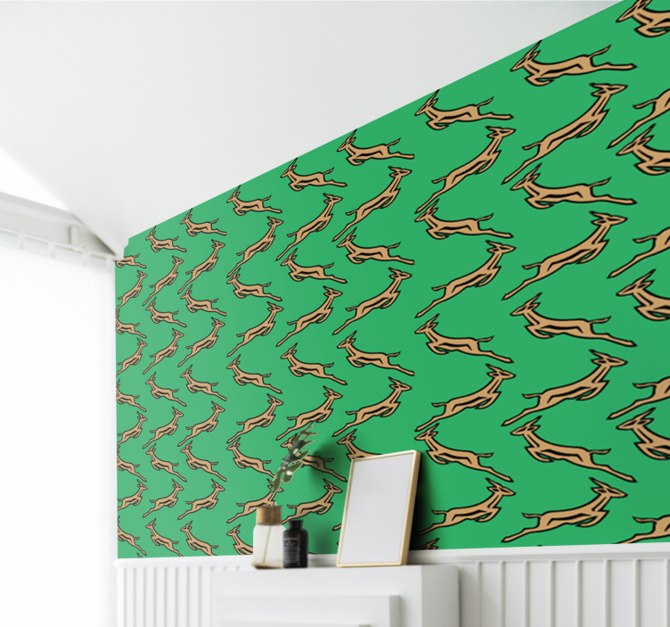 Koşan ceylanlar hayvan duvar kağıdı - TenStickers