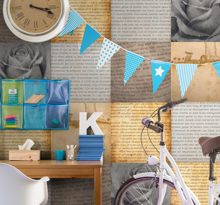 Küçük prens - aşk mesajı duvar kağıdı - TenStickers