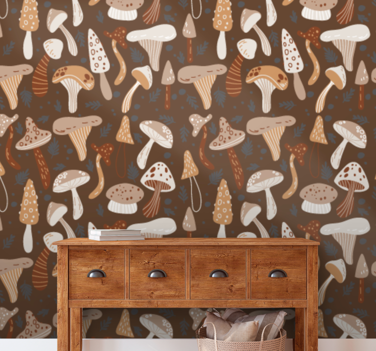 Mantar karışık doğa duvar kağıdı - TenStickers