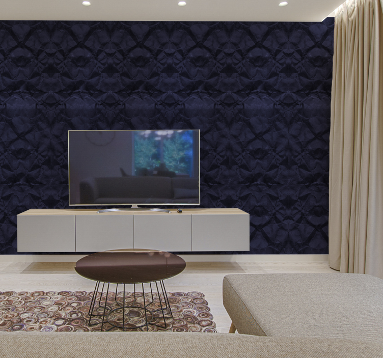 Mavi krep soyut duvar kağıdı - TenStickers