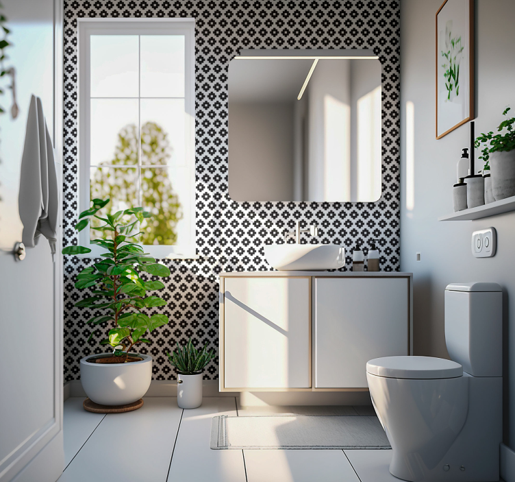 Modern tarz banyo duvar kağıdı - TenStickers