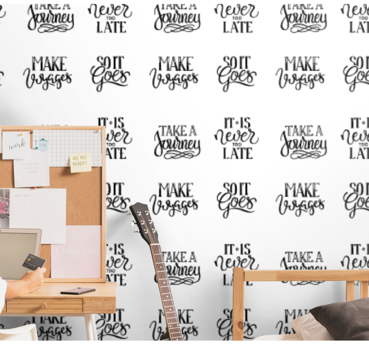 Motivasyonel komut dosyası desen duvar kağıdı - TenStickers