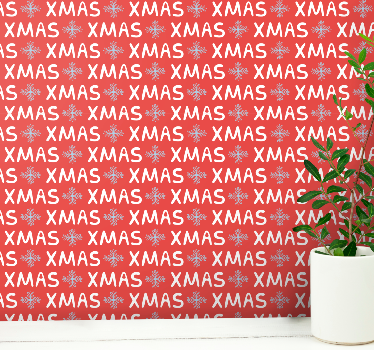 Mutlu noeller metin desen duvar kağıdı - TenStickers