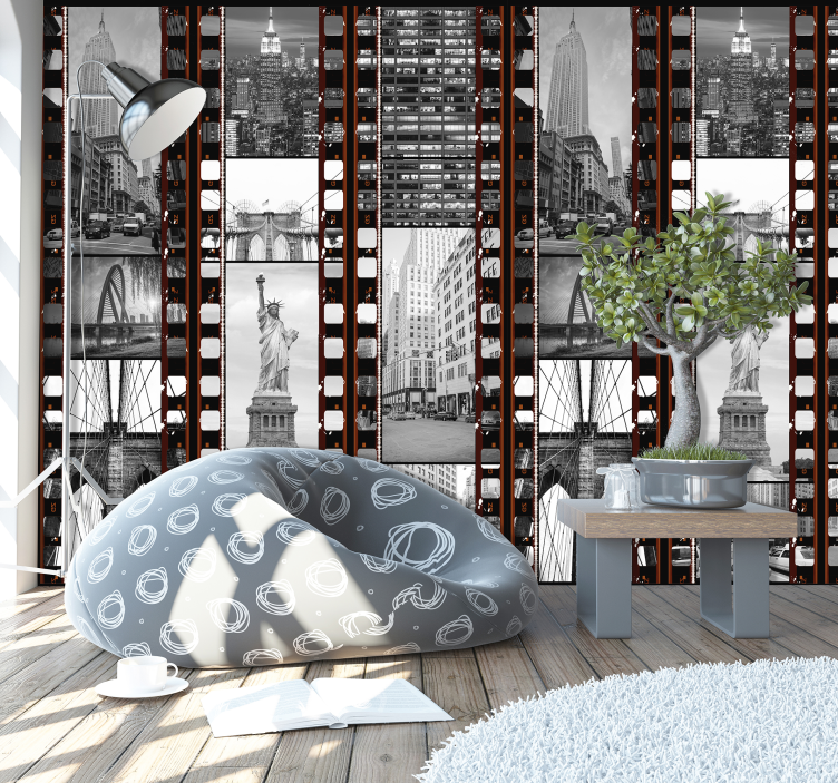 New york kolaj duvar kağıdı - TenStickers