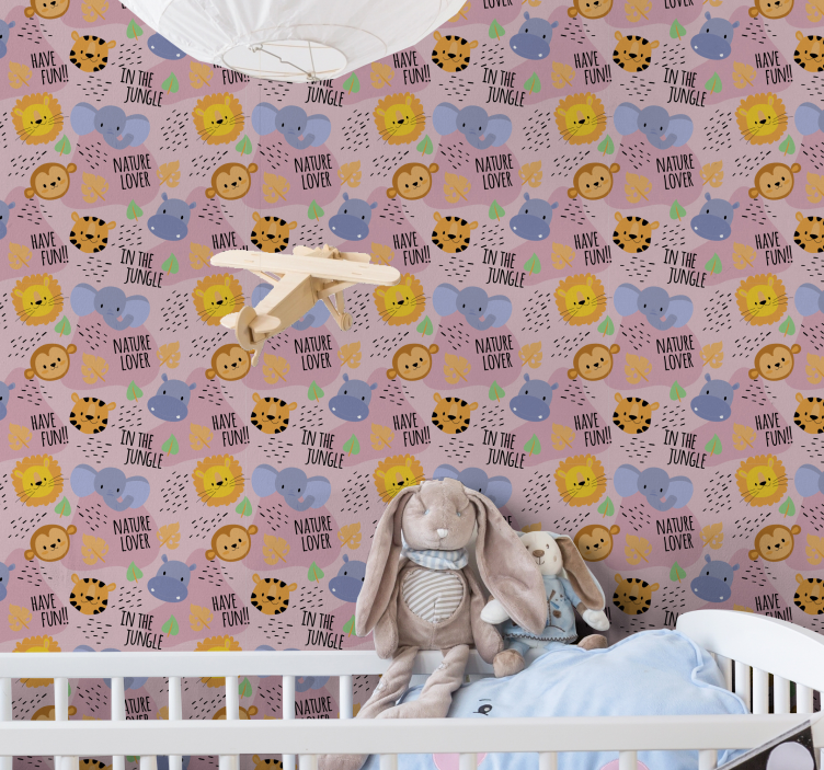 Orman doğa aşığı bebek odası duvar kağıdı - TenStickers