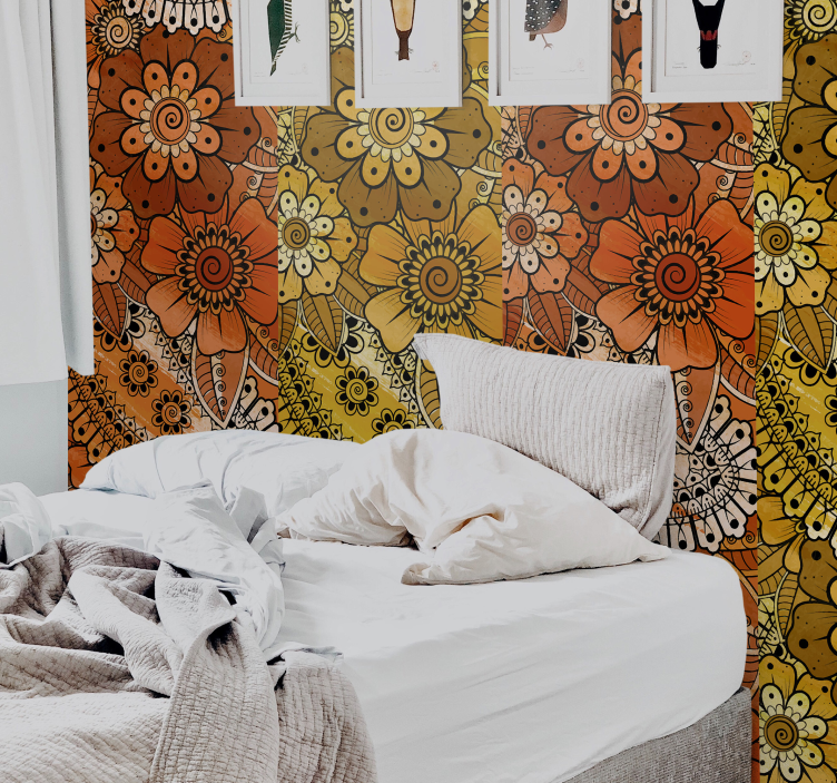 Paisley hint tarzı süs duvar kağıdı - TenStickers