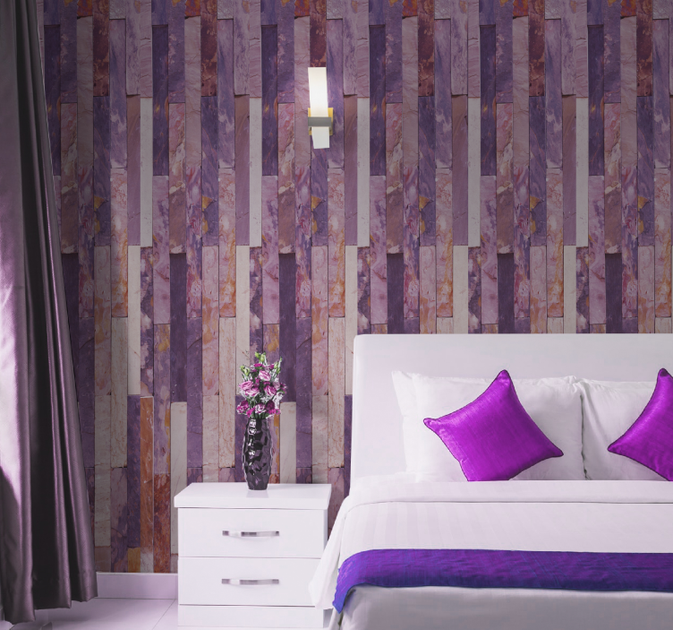 Pembe tuğla doku duvar kağıdı - TenStickers