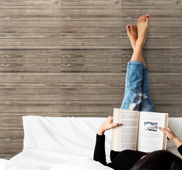 Rahatlatıcı efekt taklidi takli̇t odun duvar kağidi - TenStickers