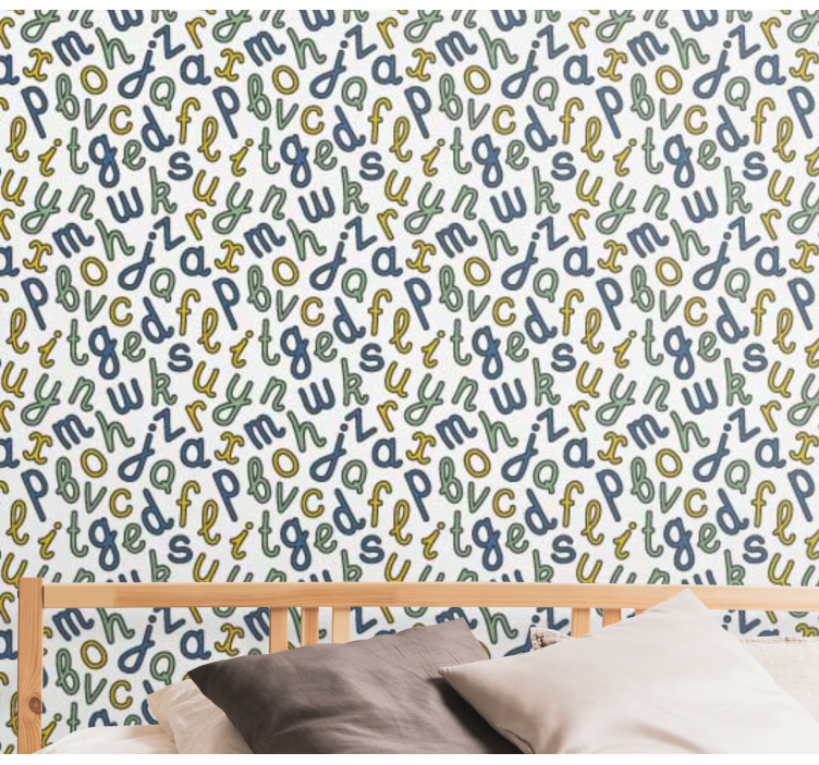 Renkli alfabe mektubu duvar kağıdı - TenStickers