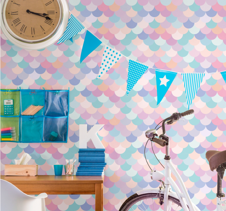 Yumuşak tonlu gamlar hayvanlar duvar kağıdı - TenStickers