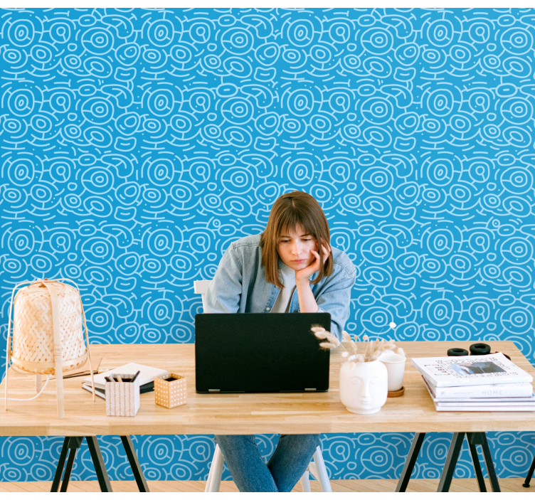 Sarmal geometrik desen geometrik duvar kağıdı - TenStickers