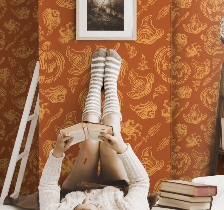 şenlikli sonbahar görüntüleri Noel duvar kağıdı - TenStickers