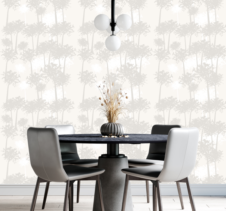 Siluet orman ağaç duvar kağıdı - TenStickers