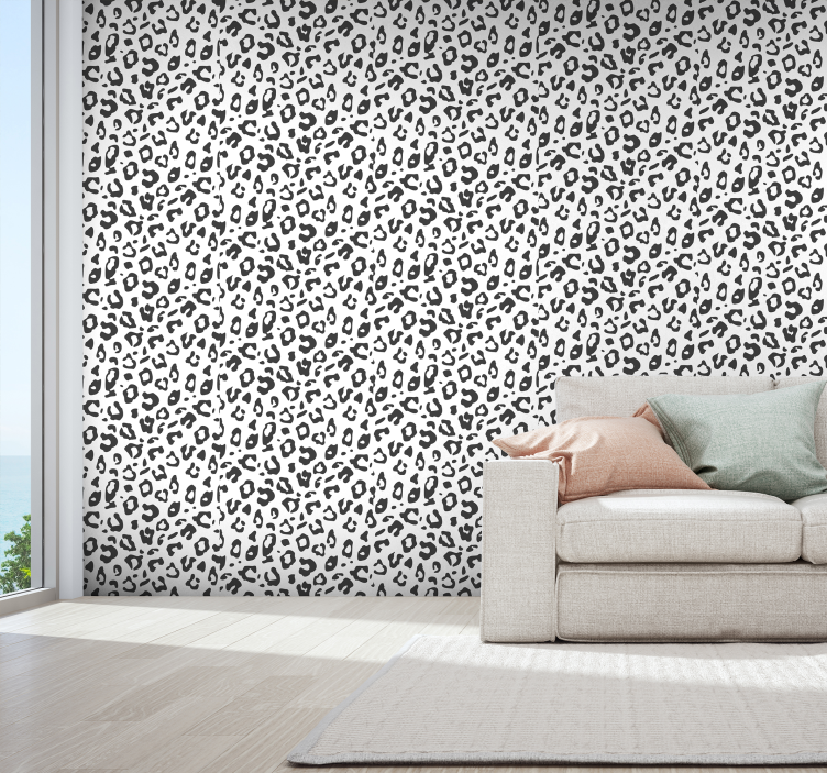 Siyah leopar hayvan duvar kağıdı - TenStickers