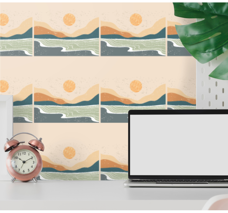 Soyut manzara manzara duvar kağıdı - TenStickers