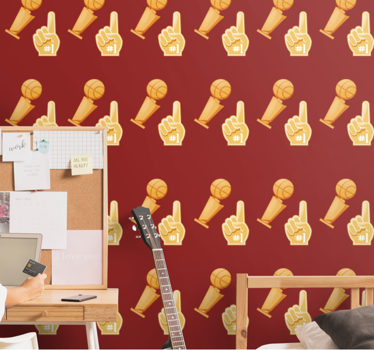 Spor jest motifi sanat duvar kağıdı - TenStickers