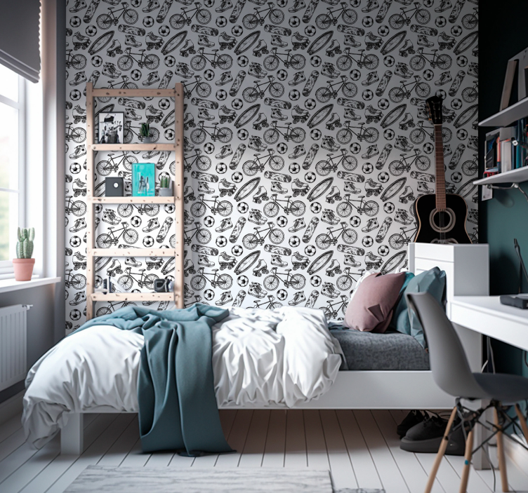 Spor karalamalar duvar kağıdı - TenStickers