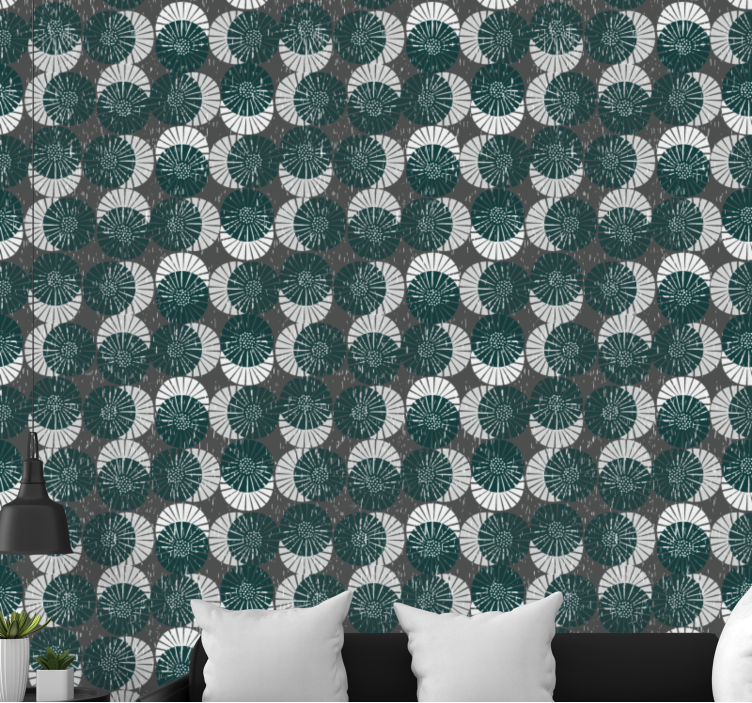 Koyu tonlu desen lekeli duvar kağıdı - TenStickers