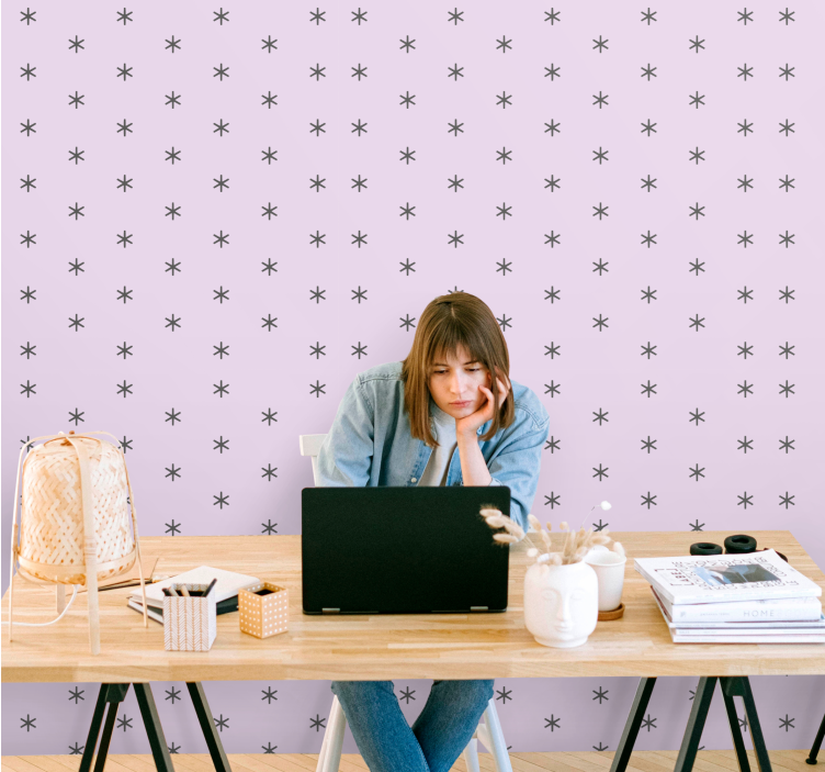 Yıldızlı vurgulu duvar yıldızlar duvar kağıdı - TenStickers