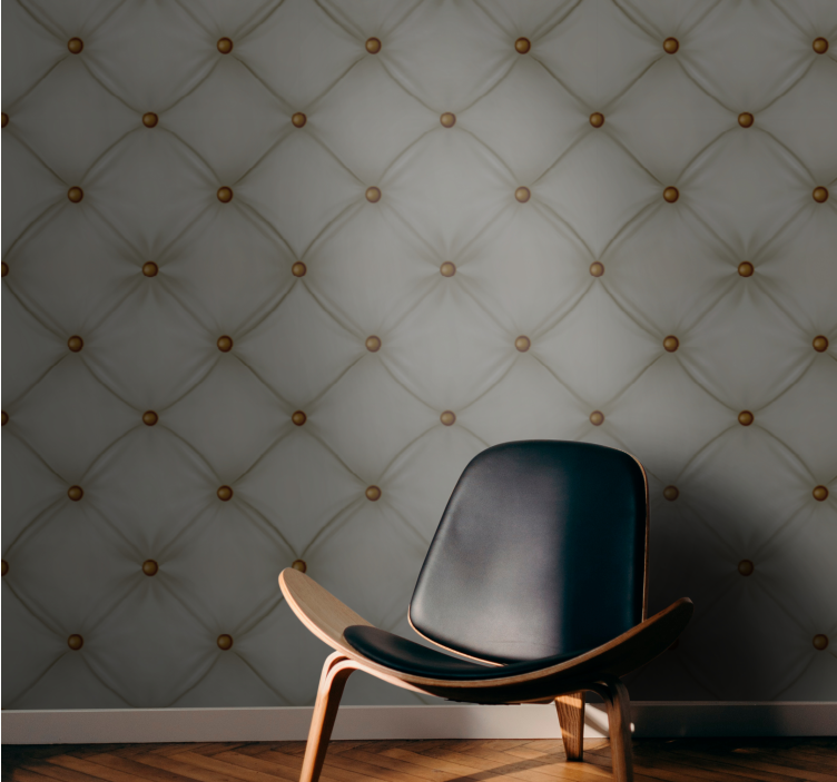 Gri yastıklı motif doku duvar kağıdı - TenStickers